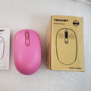 TECKNET Wireless Mouse for Laptop, 2.4GHz USB Mini Cordless Small Pink TK-MS006